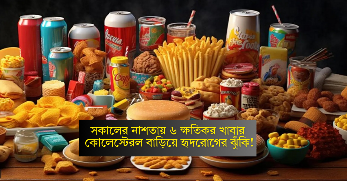 Read more about the article সকালের নাশতায় ৬ ক্ষতিকর খাবার: কোলেস্টেরল বাড়িয়ে হৃদরোগের ঝুঁকি!